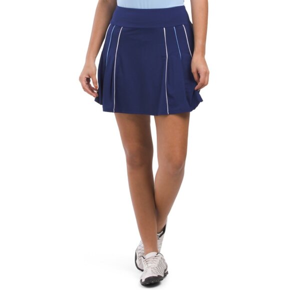 G LIFESTYLE NAVY/WHITE Upf 50 Contrast Piping Skort - Picture 1 of 2